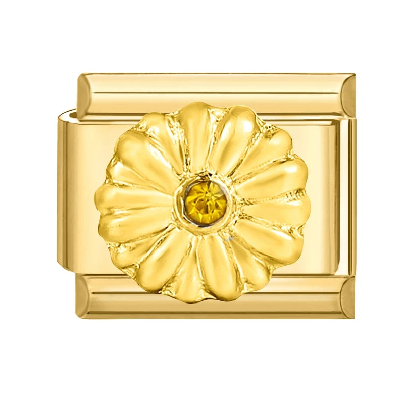Gold-Charm goldene Blume