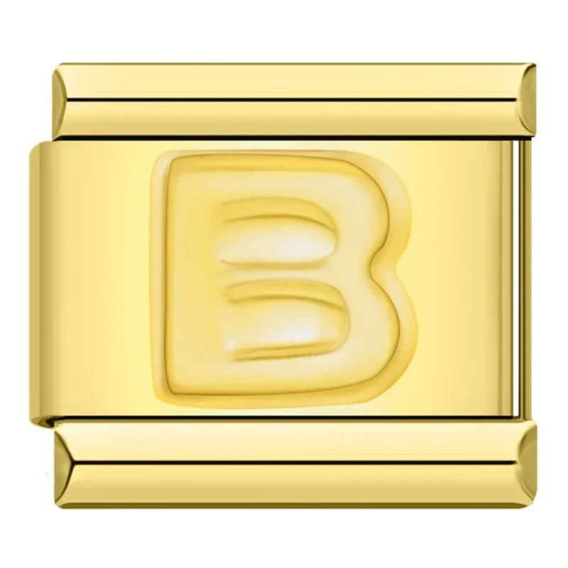Gold-Charm Buchstabe B