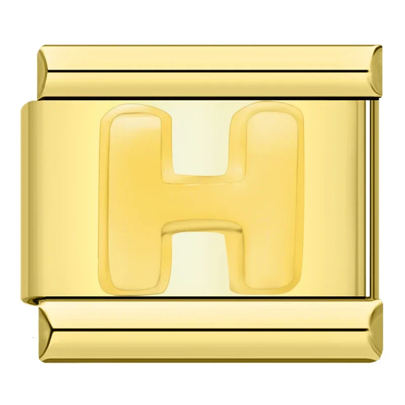 Gold-Charm Buchstabe H