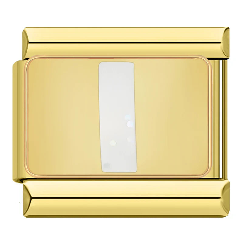 Gold-Charm Glitzer Buchstabe I
