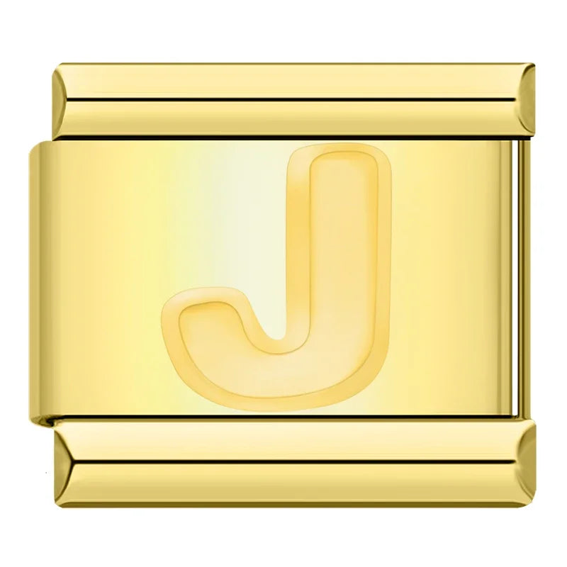 Gold-Charm Buchstabe J