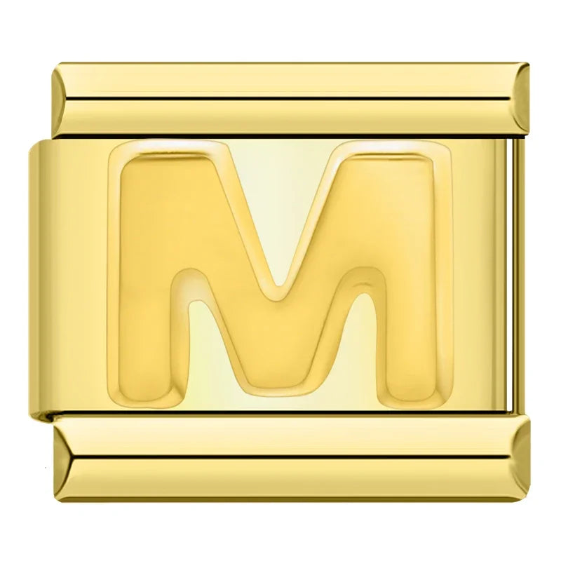 Gold-Charm Buchstabe M