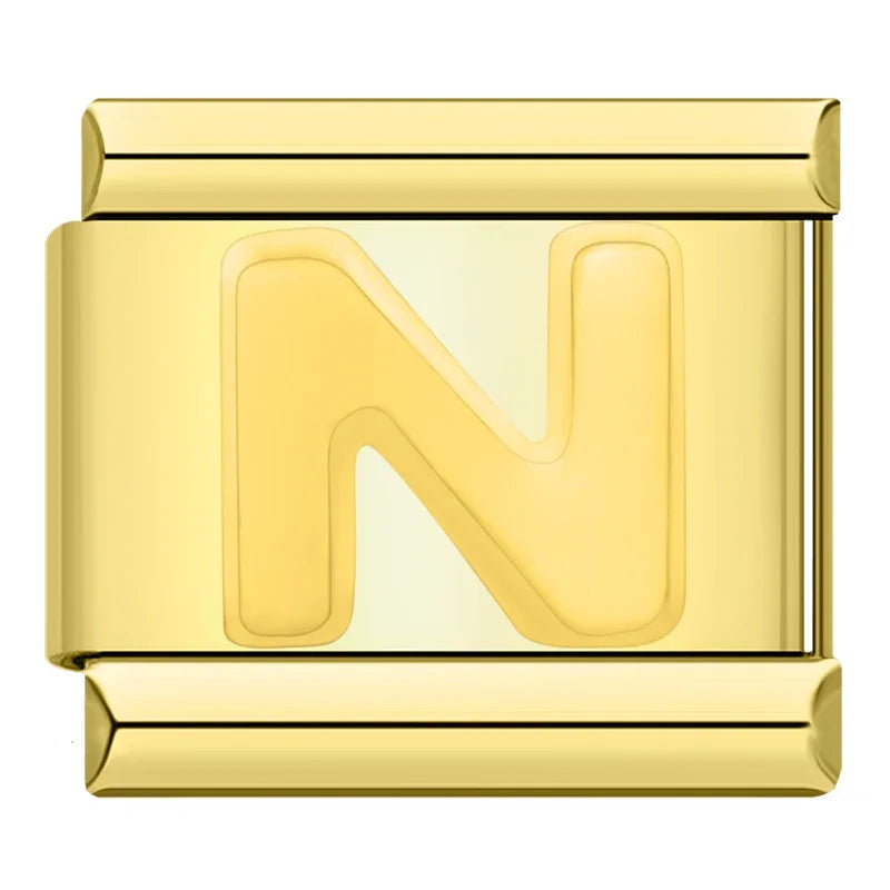 Gold-Charm Buchstabe N