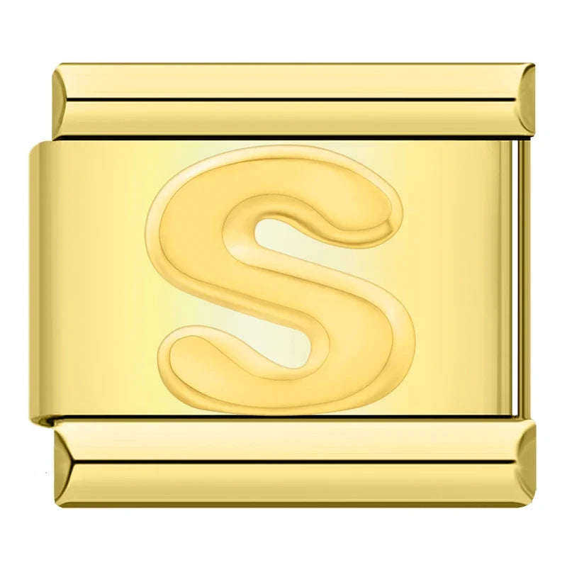 Gold-Charm Buchstabe S