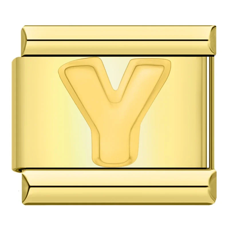 Gold-Charm Buchstabe Y