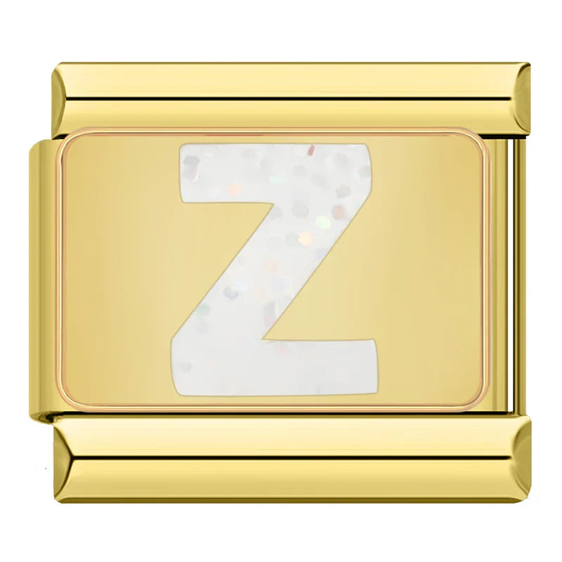 Gold-Charm Glitzer Buchstabe Z
