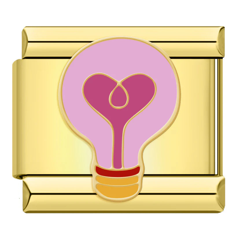 Gold-Charm Liebe Glühbirne