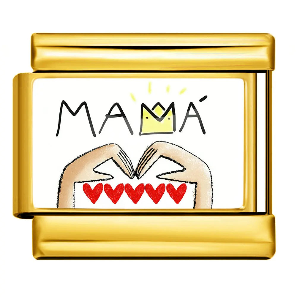 Gold-Charm Familie & Freunde Liebes Spruch MAMA