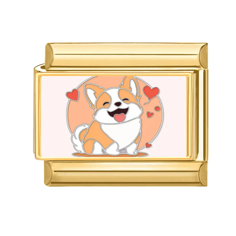 Gold-Charm Tier Hund