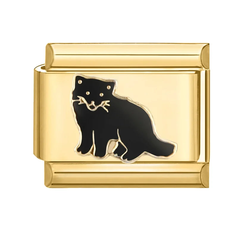 Gold-Charm Tier Katze