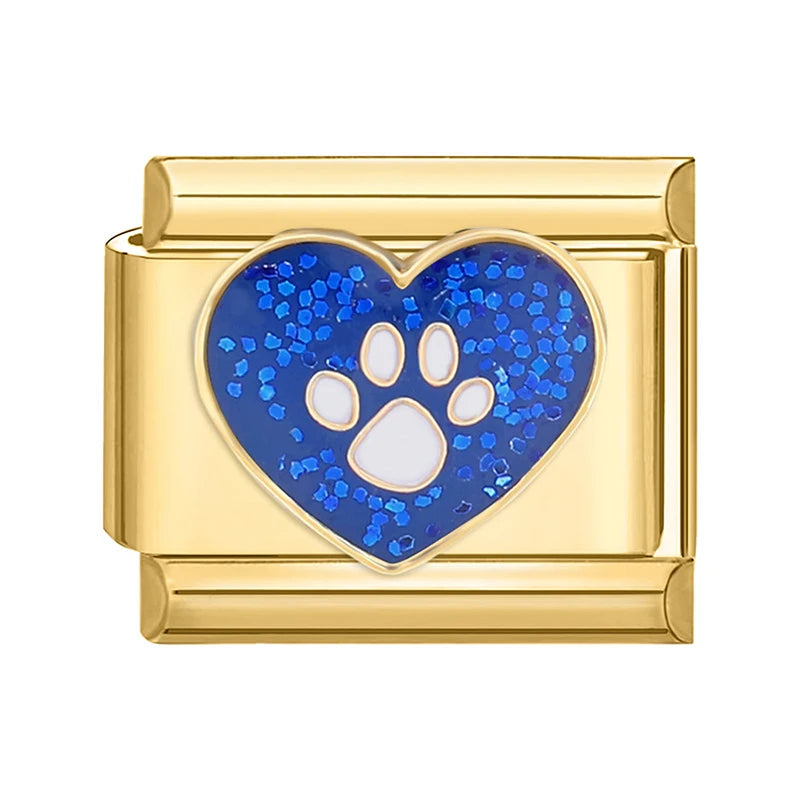 Gold-Charm Funkel Tier Tatze