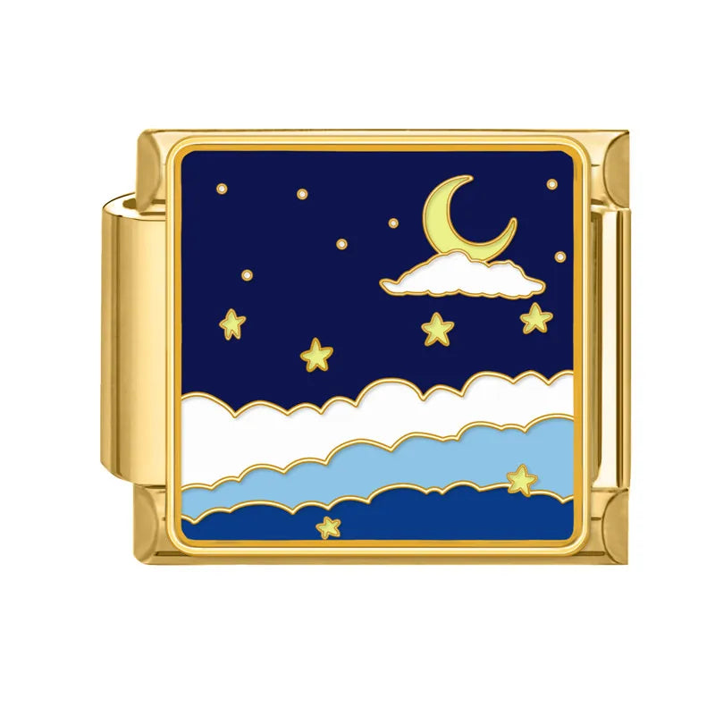 Gold-Charm Universum Nachthimmel Traveling