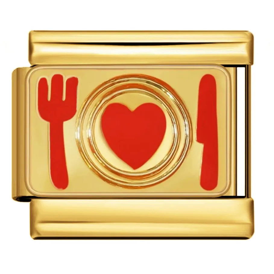 Gold-Charm liebe Food & Drink