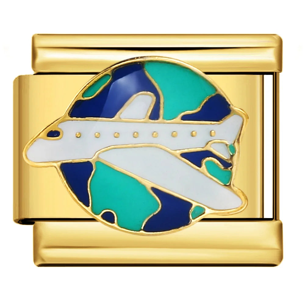 Gold-Charm Flugzeug Traveling