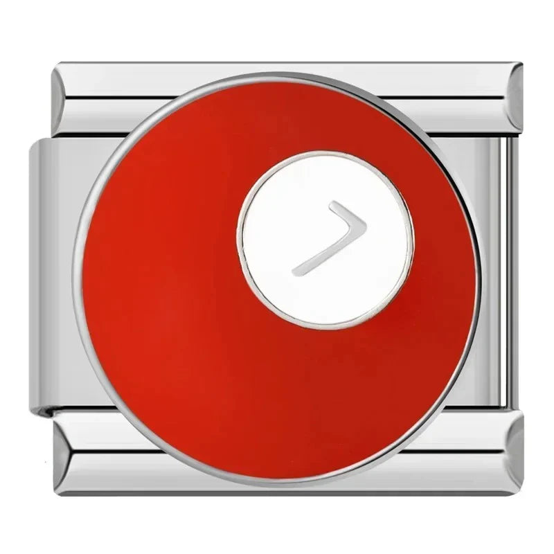 Silber-Charm Billard Symbol