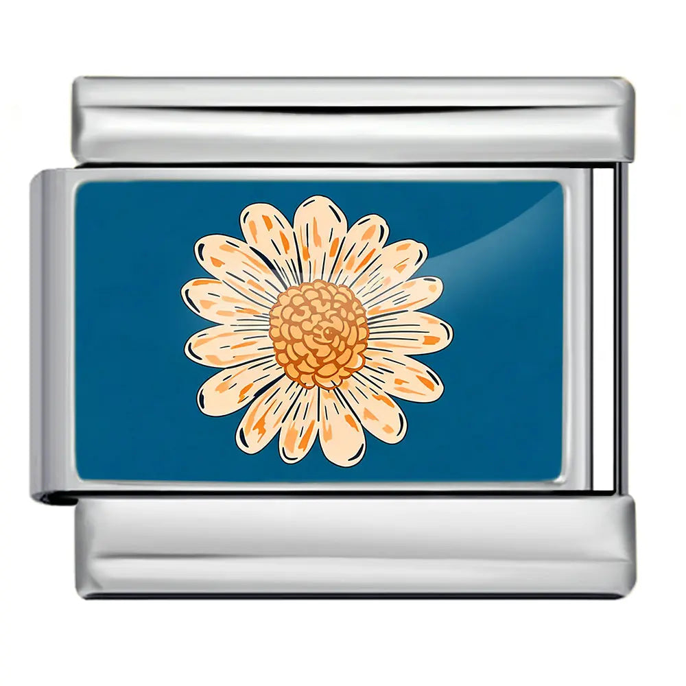 Silber-Charm weiße Blume
