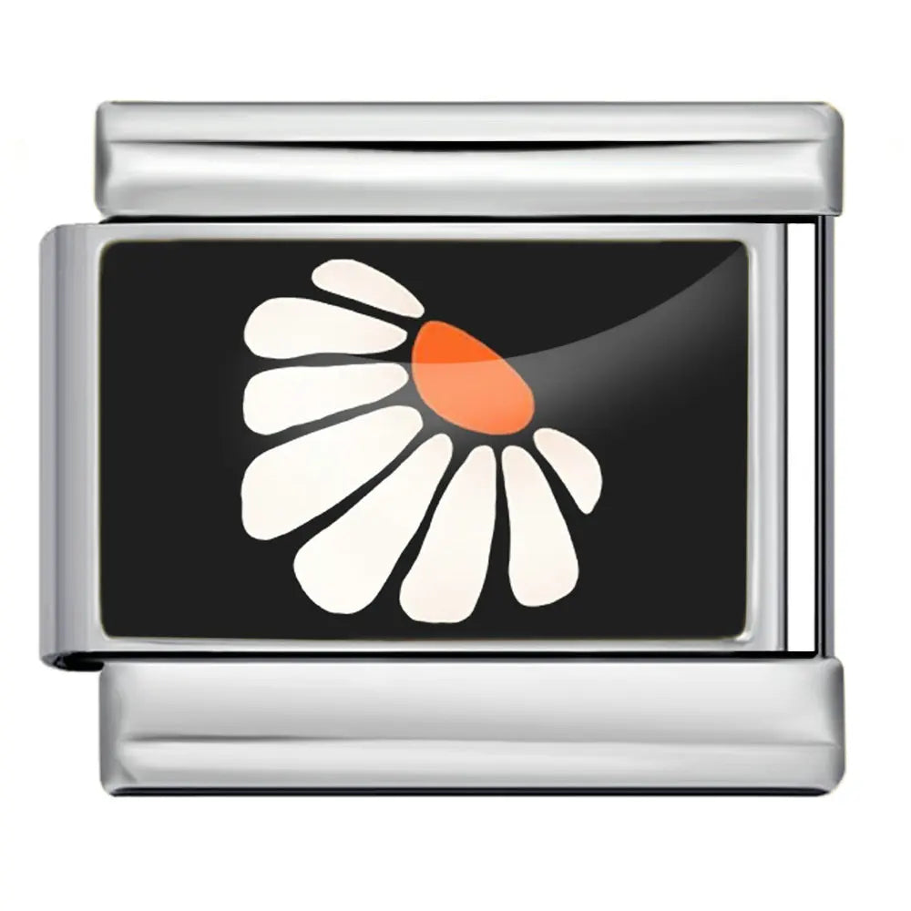 Silber-Charm weiße Blume