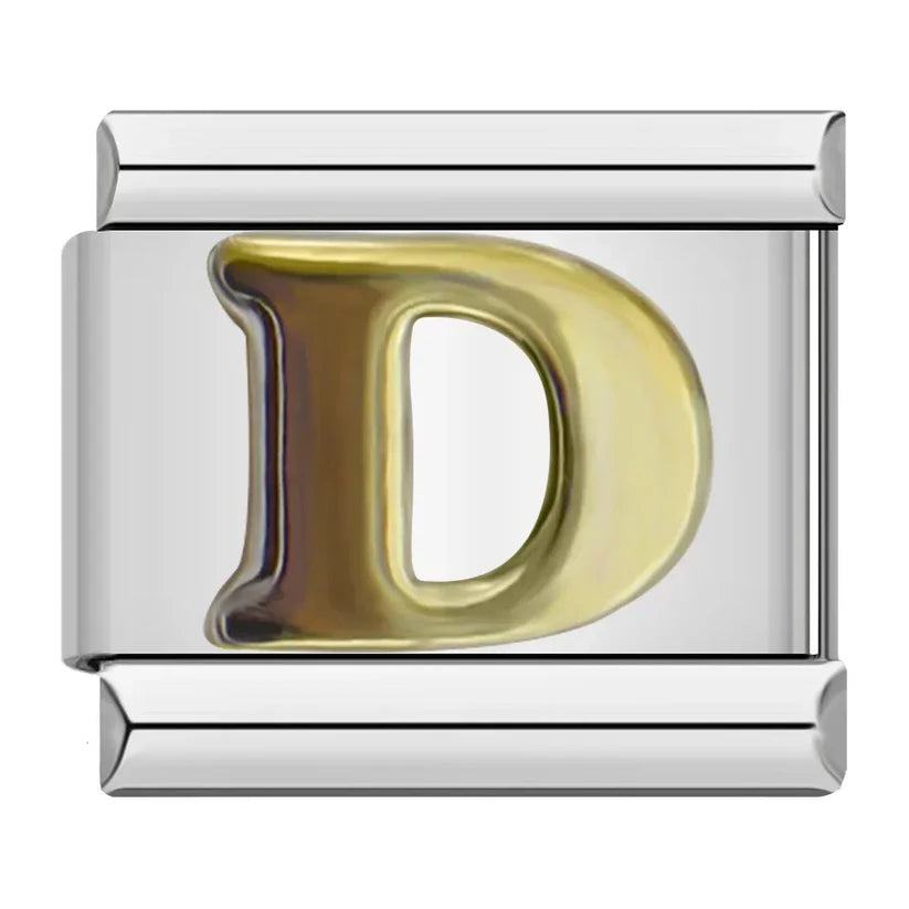 Silber-Charm Buchstabe D