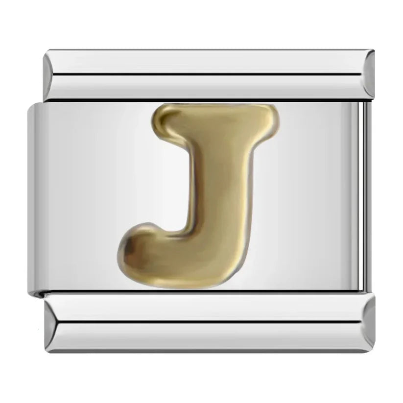 Silber-Charm Buchstabe J