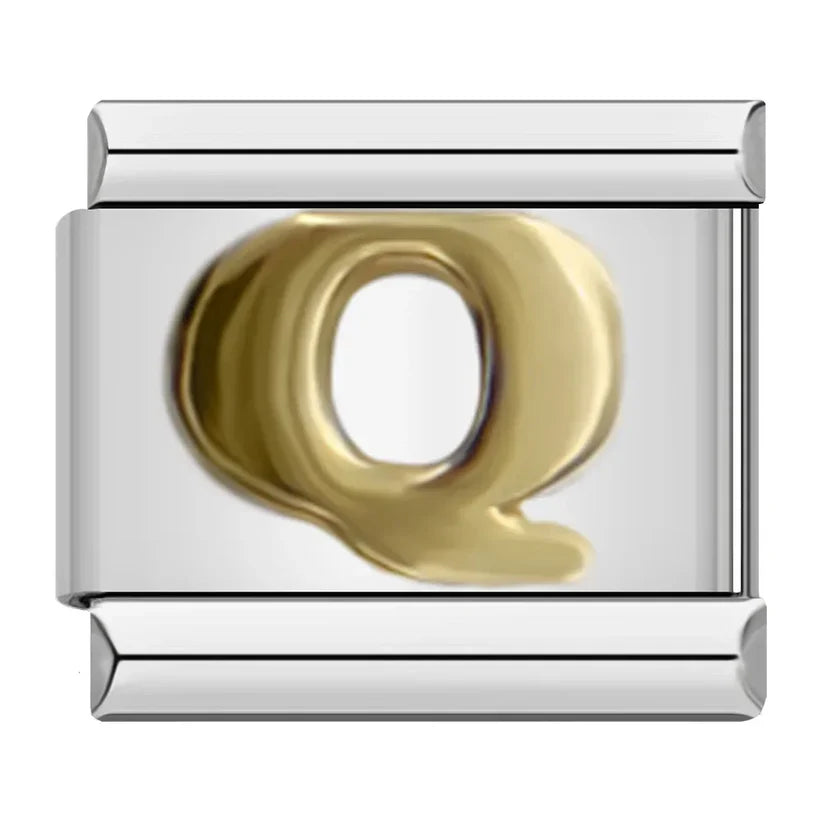 Silber-Charm Buchstabe Q
