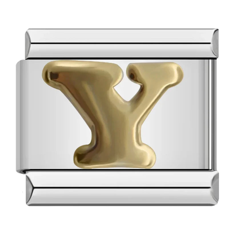 Silber-Charm Buchstabe Y