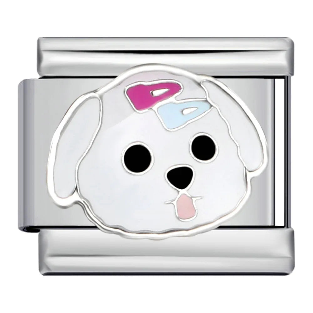 Silber-Charm Tier Hund