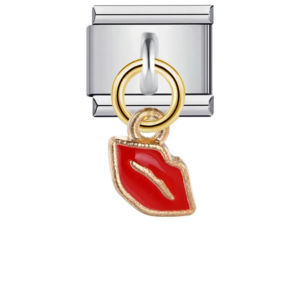 Silber-Charm Essential Lippen Anhänger
