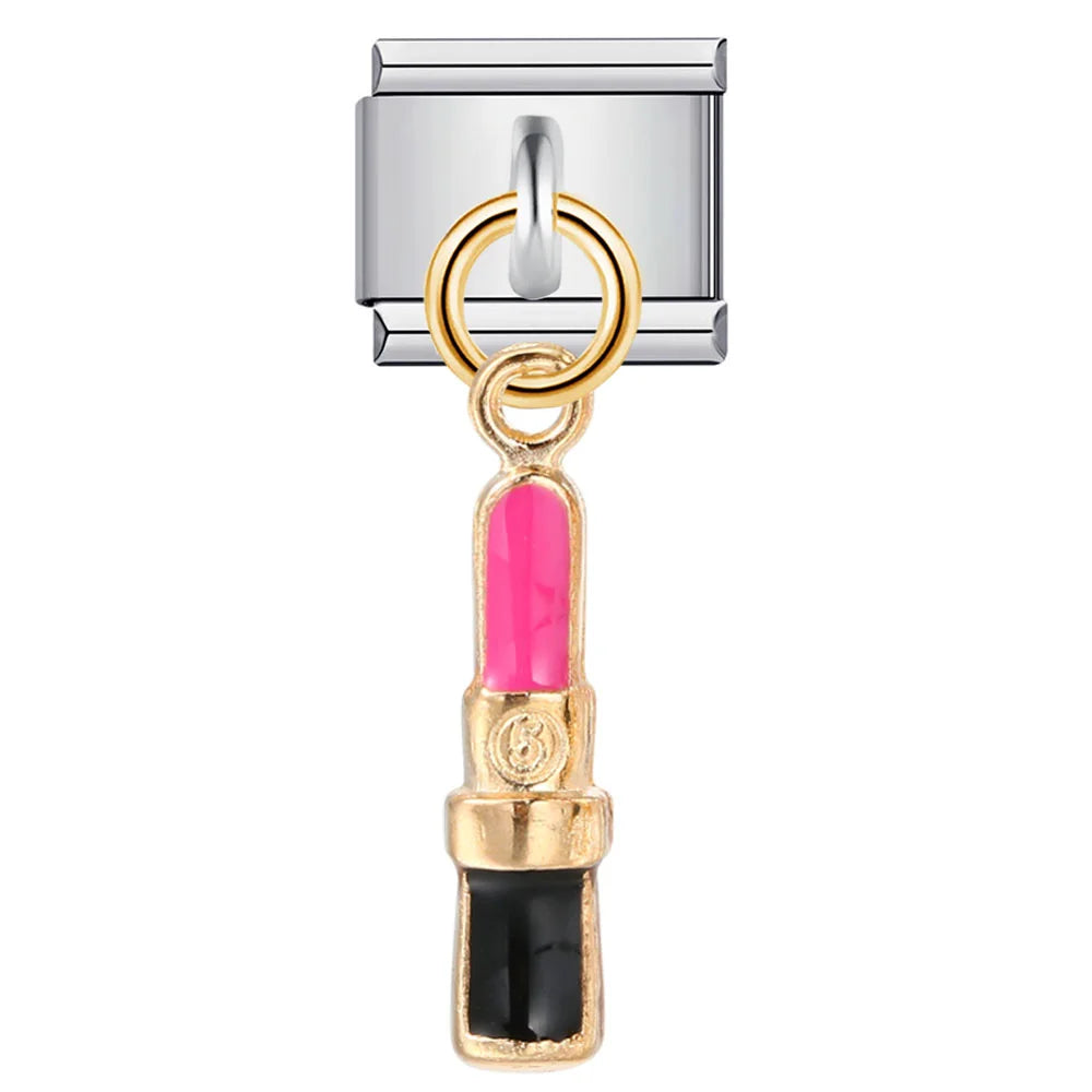 Silber-Charm Essential Lippenstift Anhänger