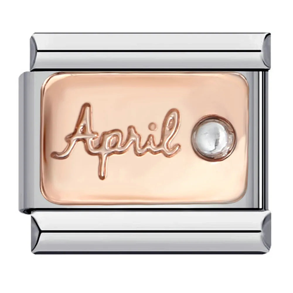 Silber-Charm Funkel Geburtsmonat April