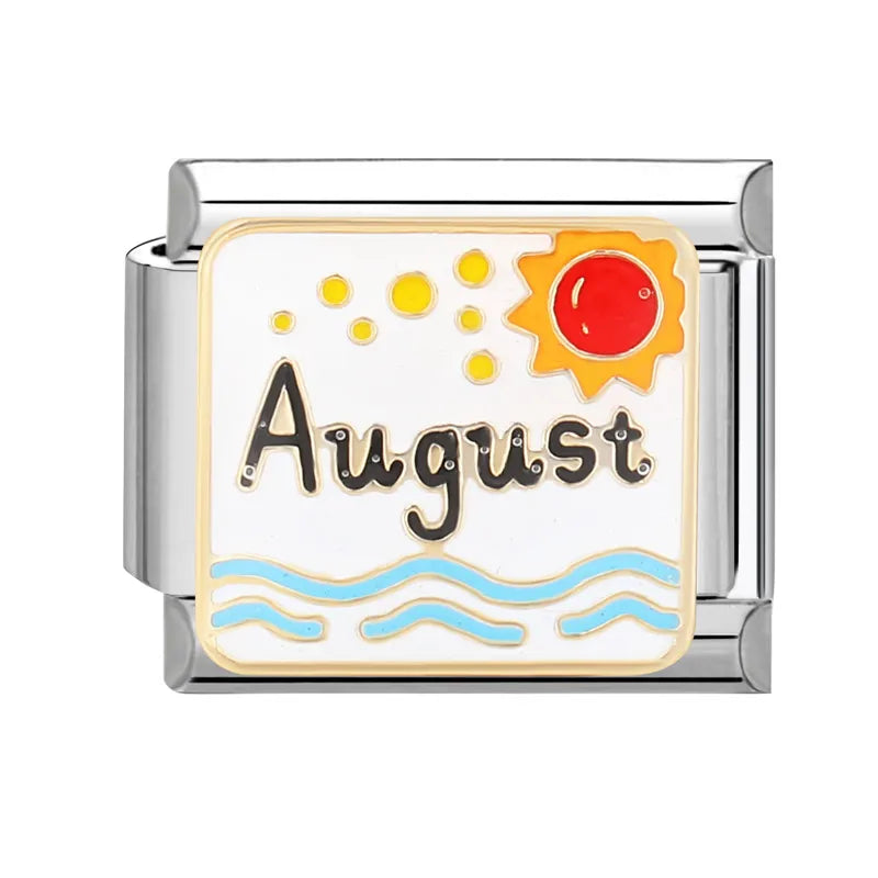 Silber-Charm Geburtsmonat August