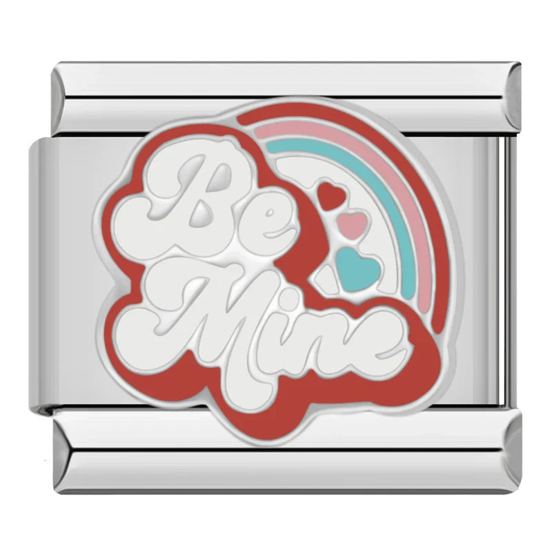 Silber-Charm Liebes Spruch Be Mine