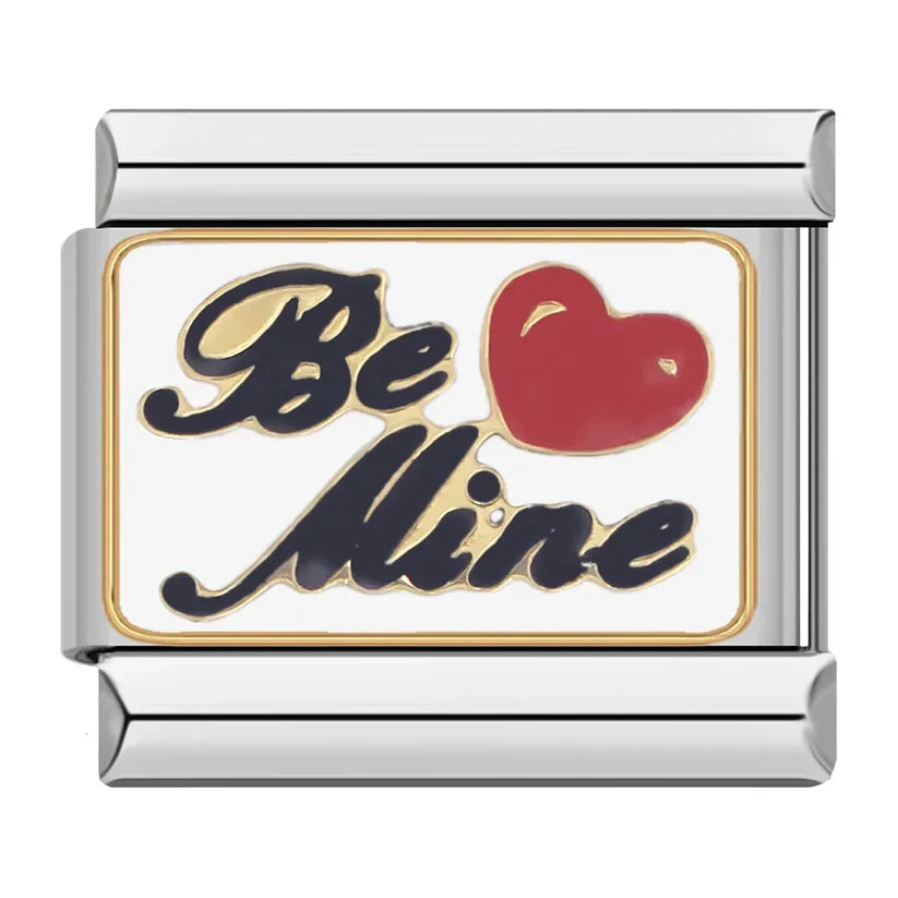 Silber-Charm Liebes Spruch Be Mine