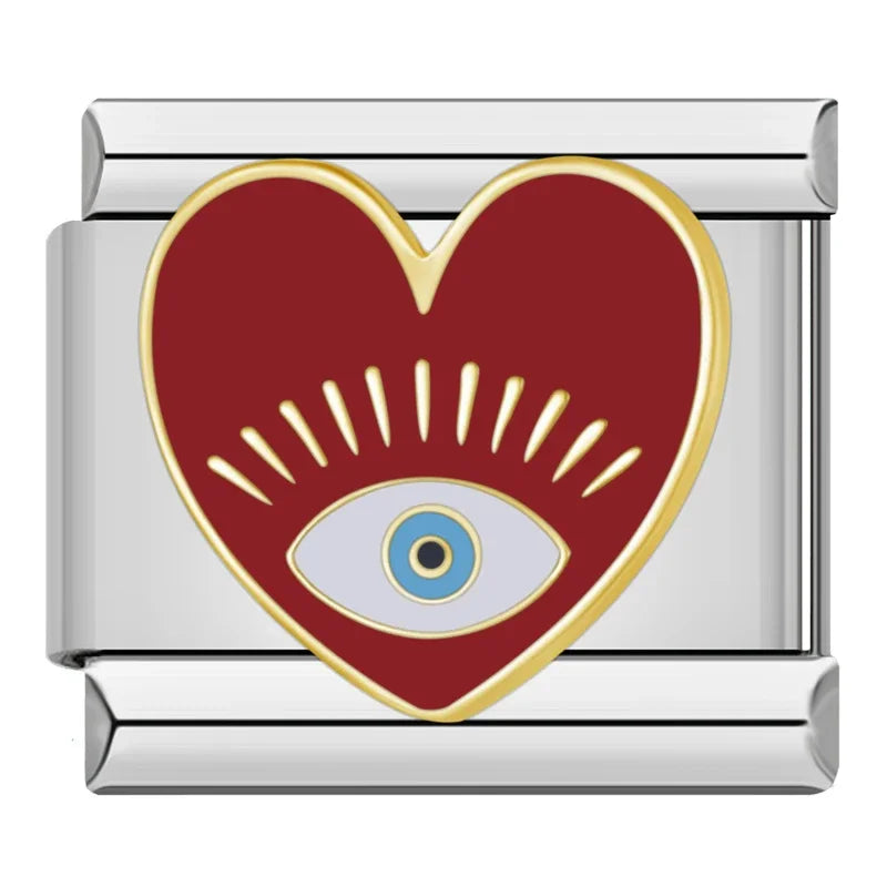 Silber-Charm Liebes Herz Symbol Nazar Auge
