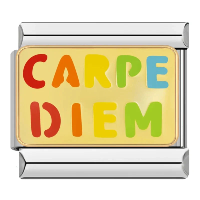 Silber-Charm Spruch CARPE DIEM