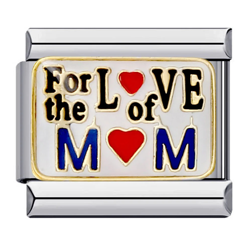 Silber-Charm Familie & Freunde Liebes Spruch For the Love of MOM