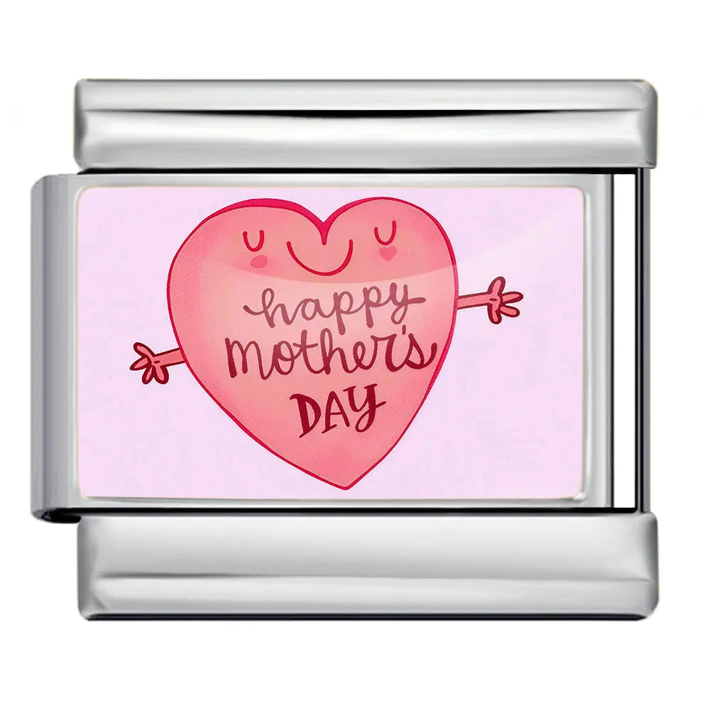 Silber-Charm Familie & Freunde Liebes Spruch Happy Mother's Day