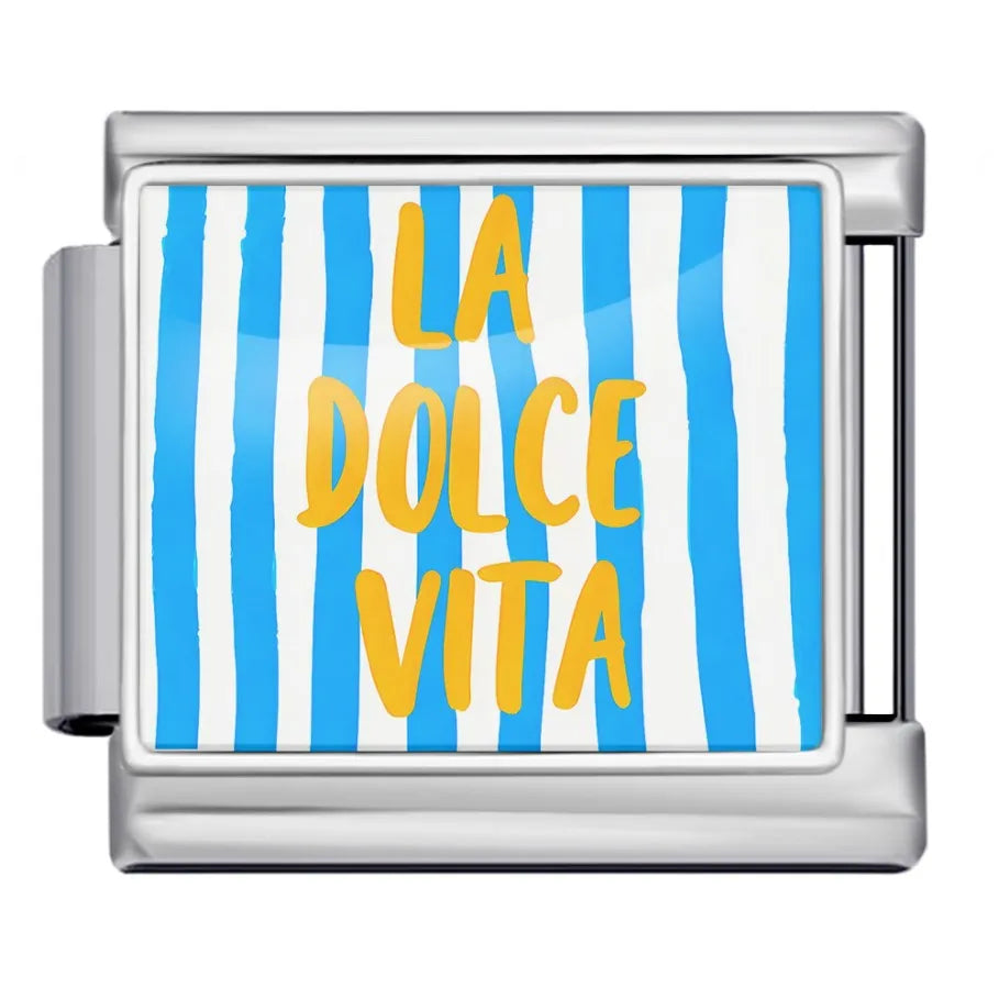 Silber-Charm Spruch LA DOLCE VITA