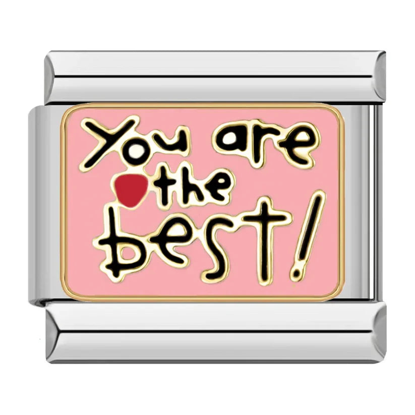 Silber-Charm Liebes Spruch You are the best