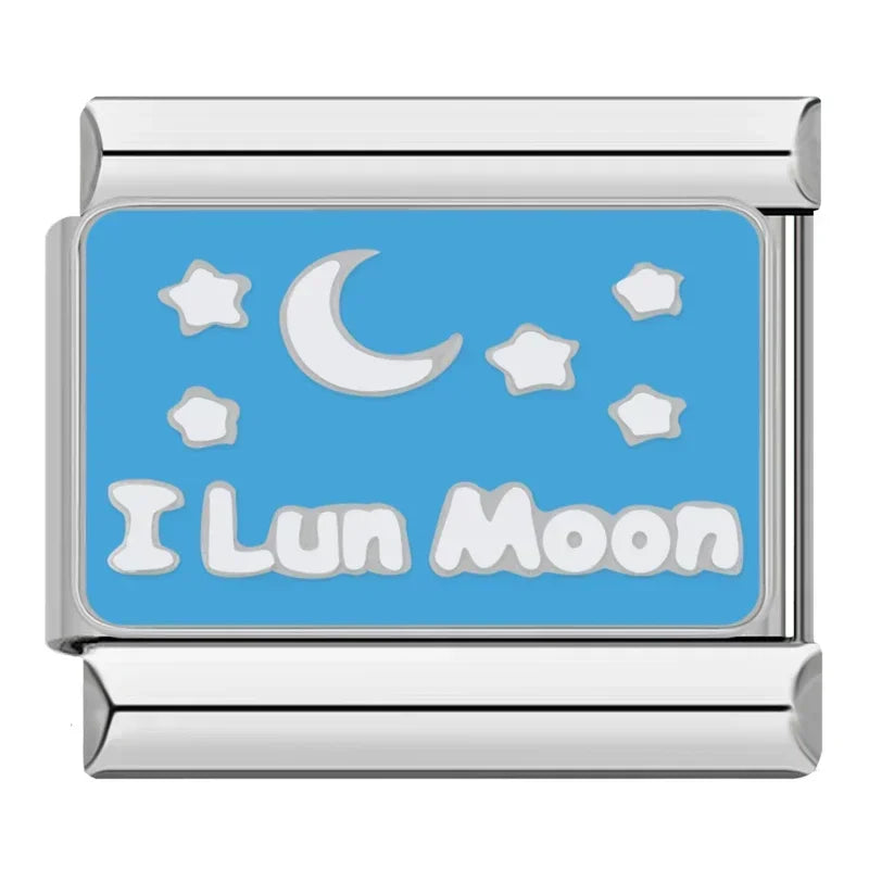 Silber-Charm Spruch I Lun Moon