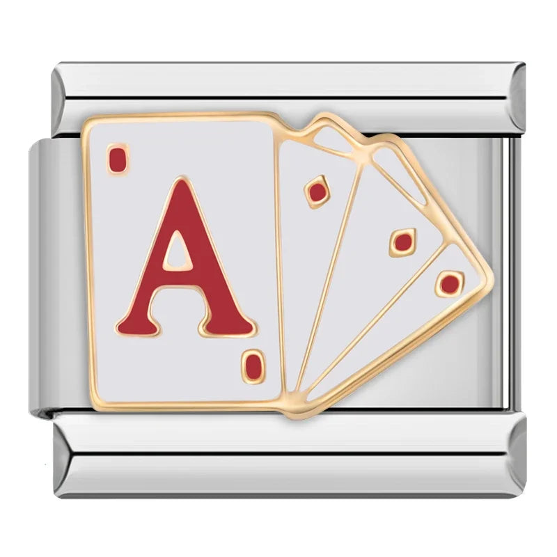 Silber-Charm Ass Symbol