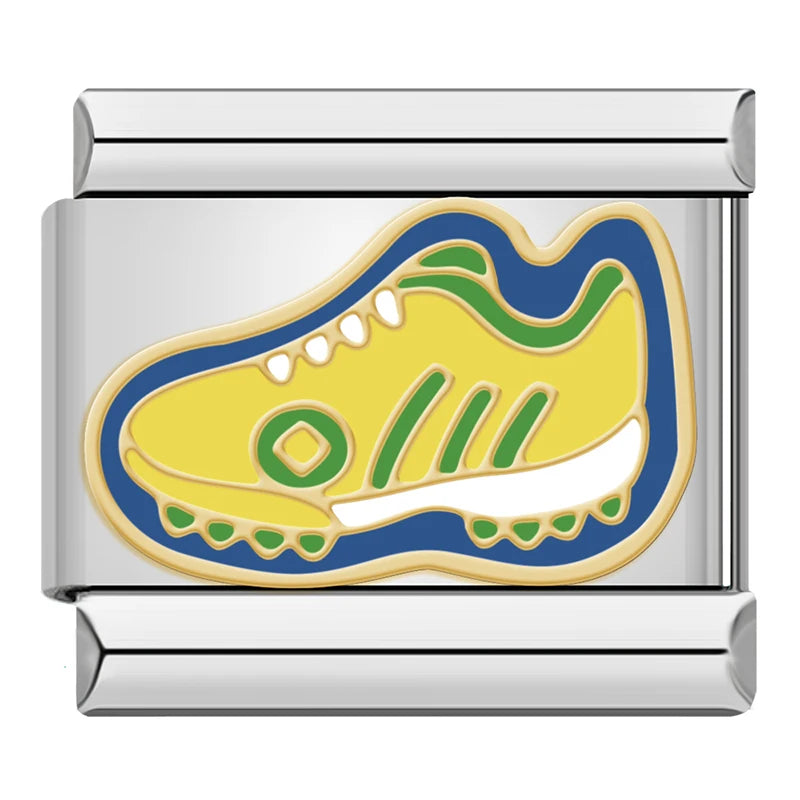 Silber-Charm Brazil Fußballschuh Symbol