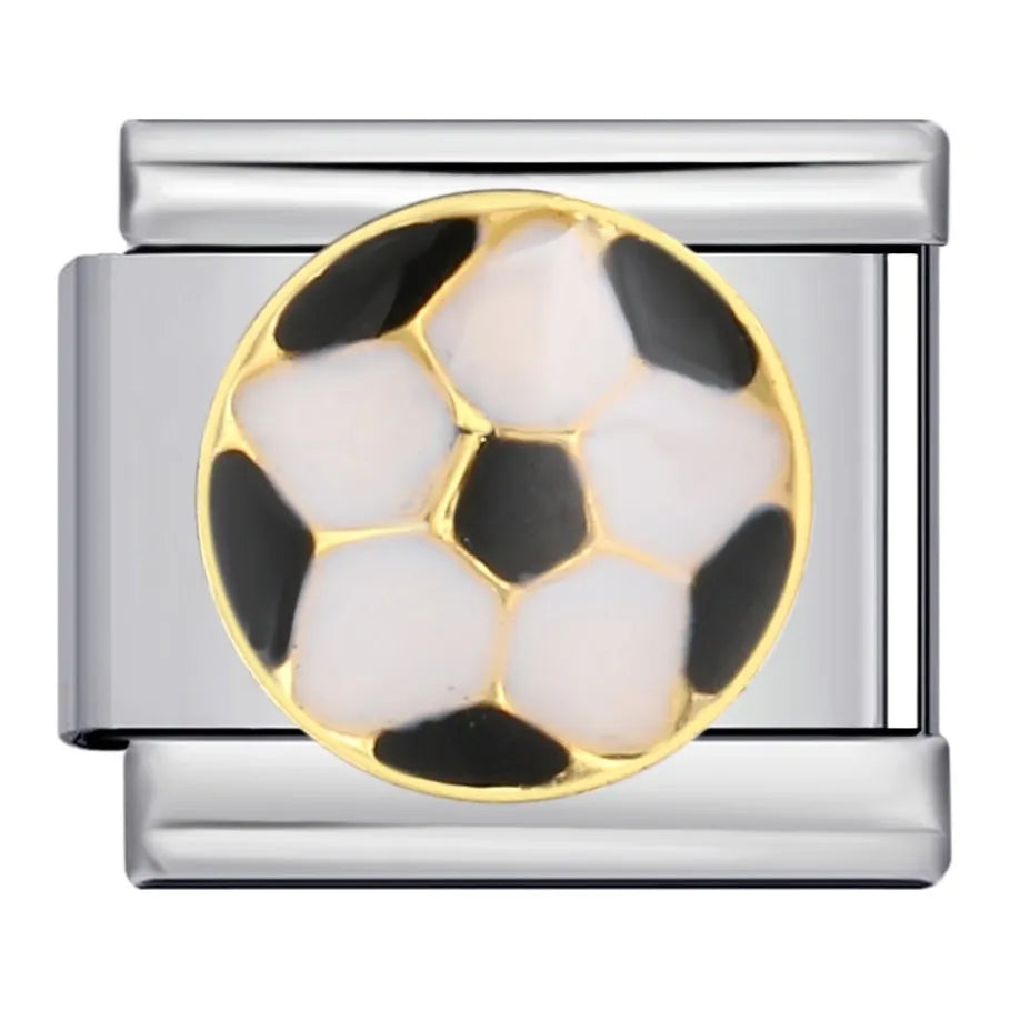 Silber-Charm Fußball Symbol