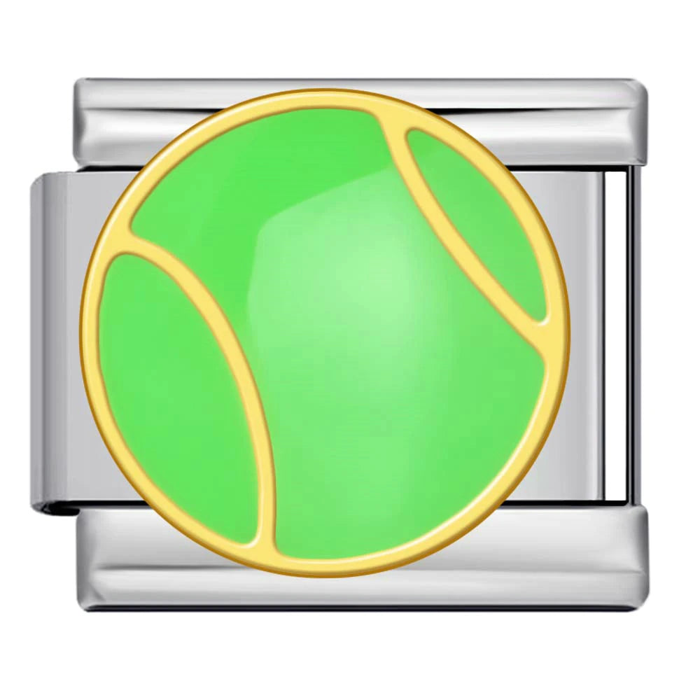 Silber-Charm Tennisball Symbol