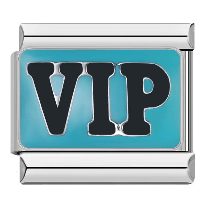 Silber-Charm VIP Spruch