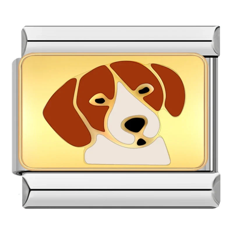 Silber-Charm Tier Hund