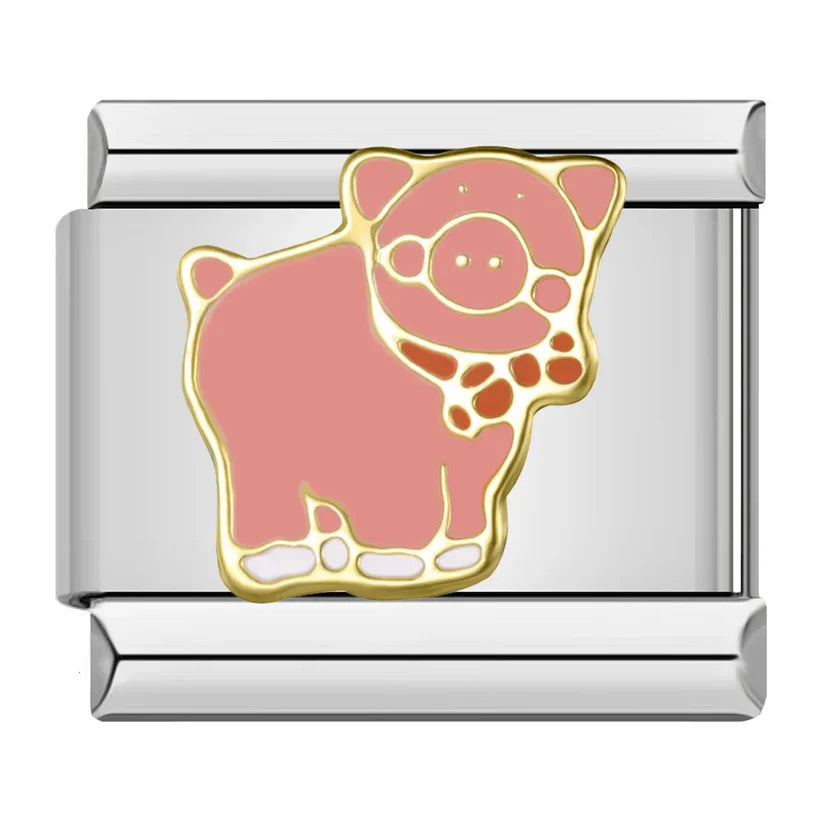Silber-Charm Tier Schwein