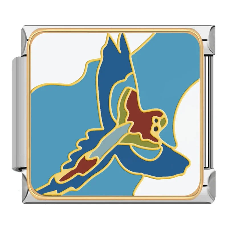 Silber-Charm Tier Papagei