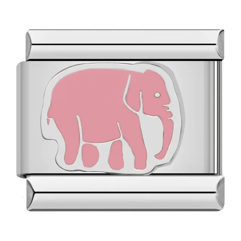 Silber-Charm Tier Elefant