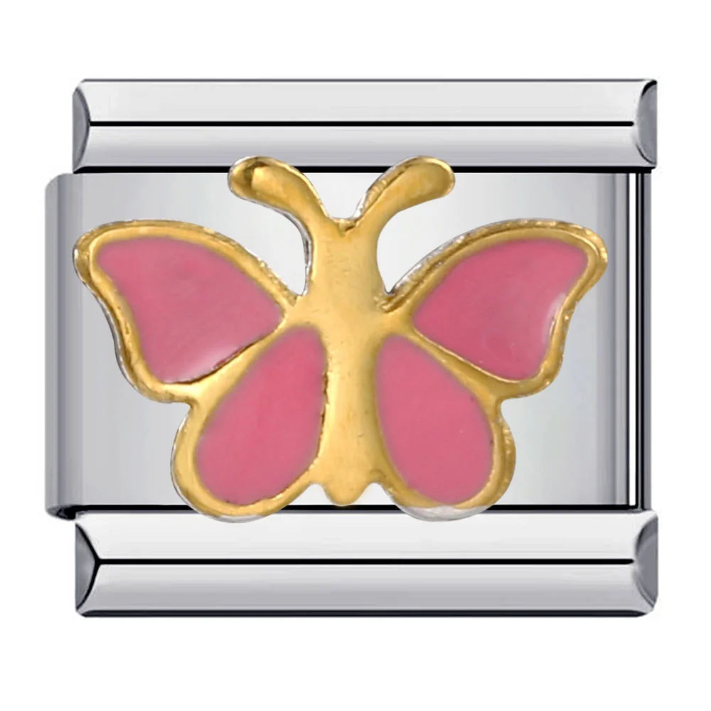 Silber-Charm Tier Schmetterling