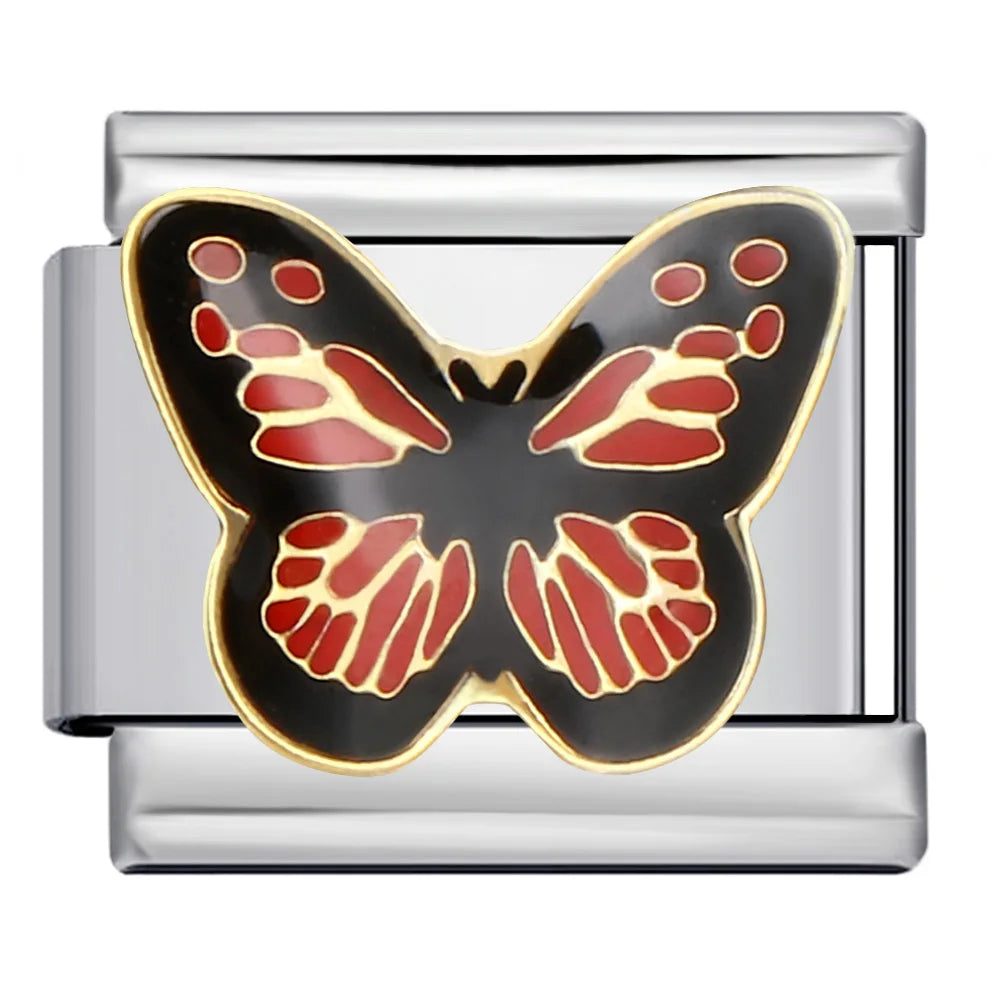 Silber-Charm Tier Schmetterling